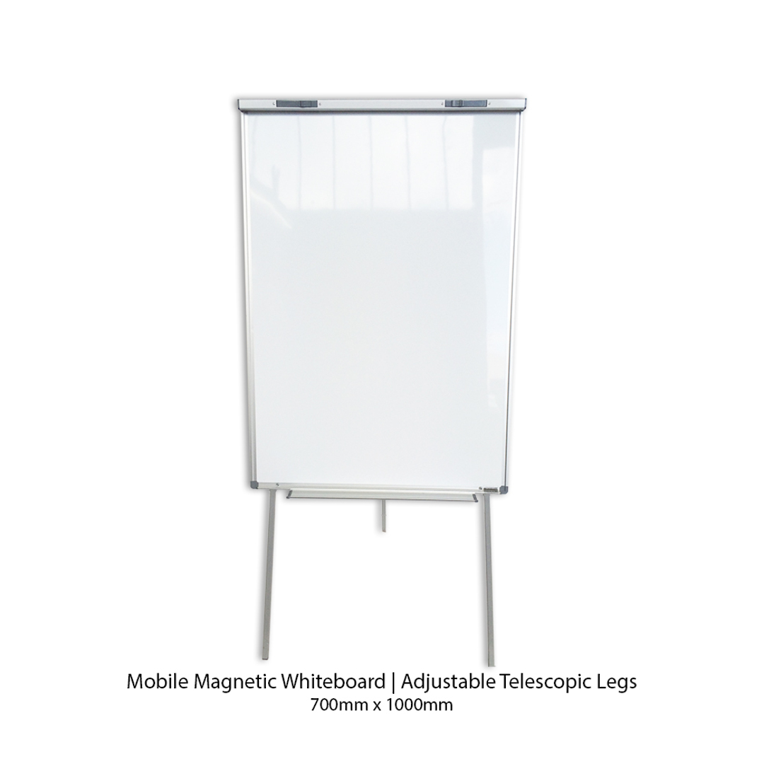 MAGNETIC WHITEBOARD | with FLIPCHART PAD | Adjustable Telescopic Legs image 1